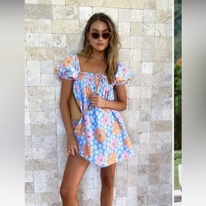 Sabo Skirt - Bambina Dress in Sky Floral